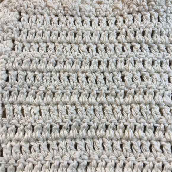 Handmade set of 2 dishcloths cream - Picture 2 of 8